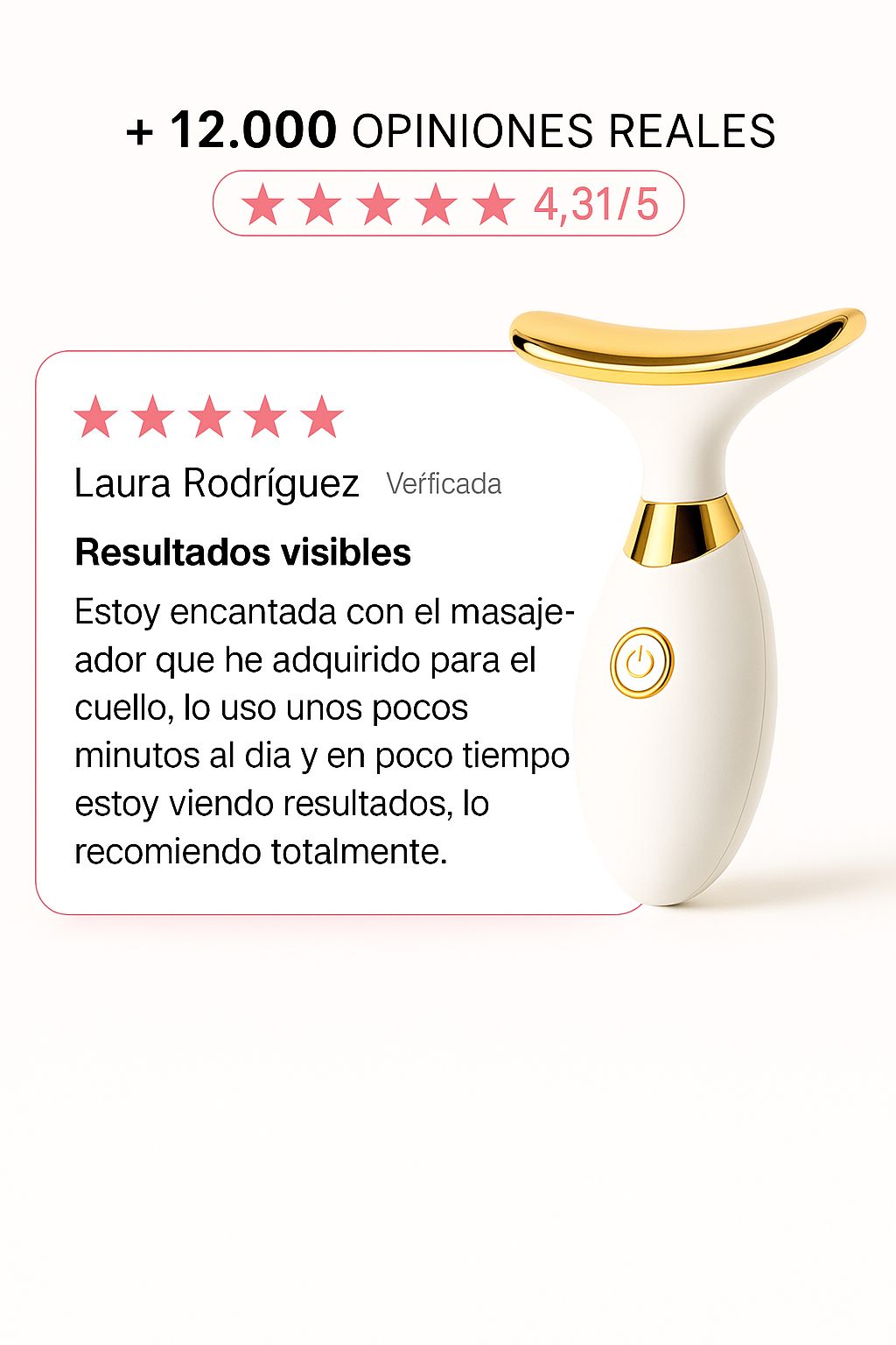Masajeador facial recargable