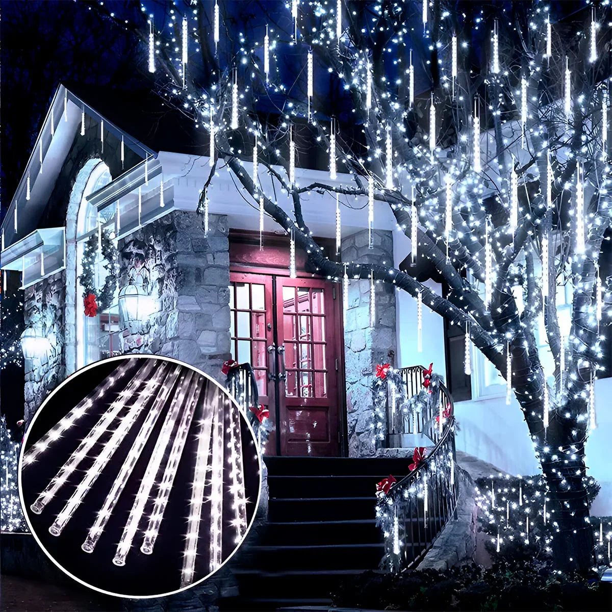 Luces Led Tipo Lagrima Meteoro 50 Cm - MULTICOLOR.