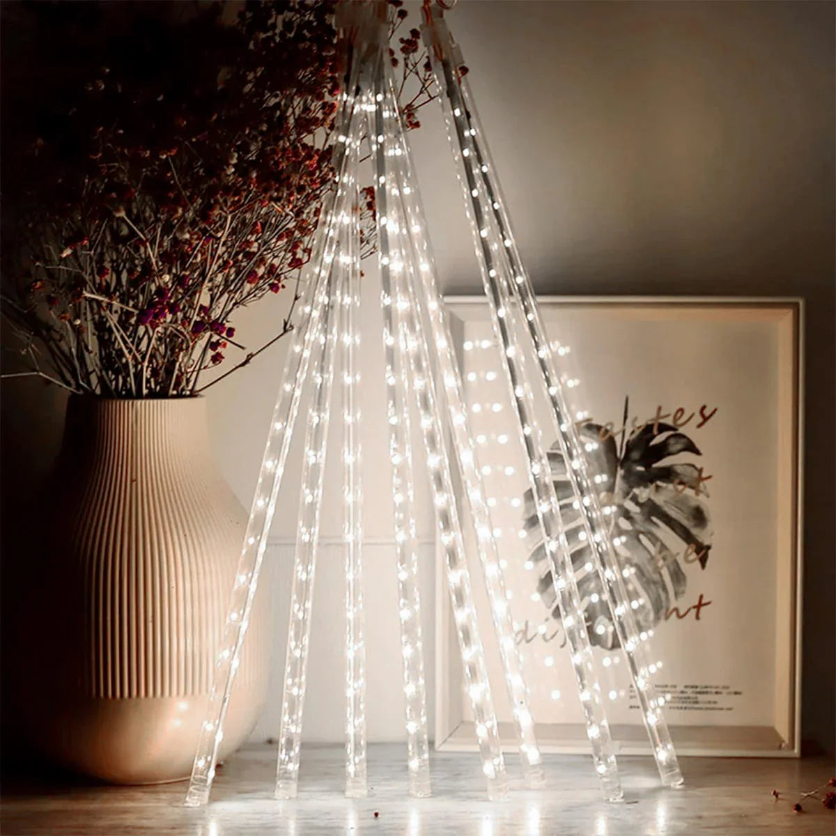 Luces Led Tipo Lagrima Meteoro 50 Cm - MULTICOLOR.