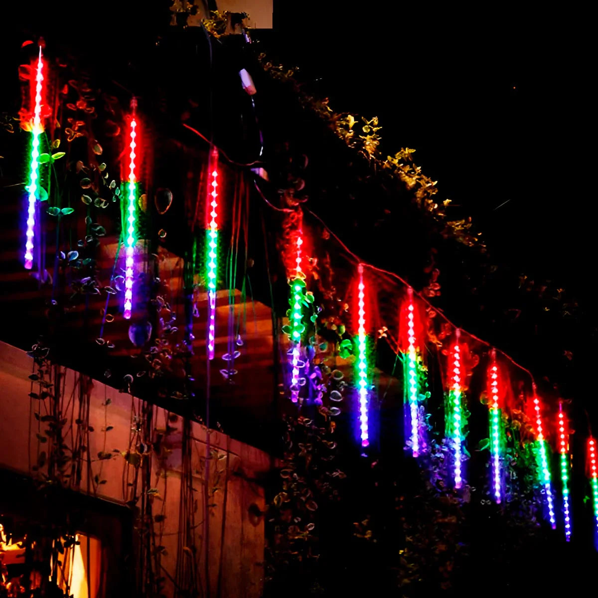 Luces Led Tipo Lagrima Meteoro 50 Cm - MULTICOLOR.