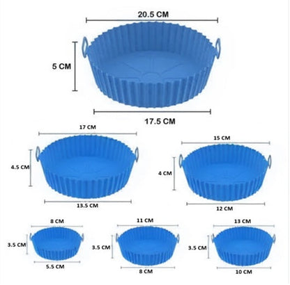 PROMO 6x1 Moldes Antiadherentes de Silicona para Freidora de Aire